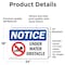 Signmission Under Water Obstacle Sign With Symbol, 24 in W x Rectangle, Vinyl Decal OS-2PACK-NS-D-1824-L-18760 - alternate 4